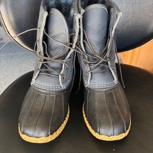 L.L. Bean Black and Tan Bean Boots